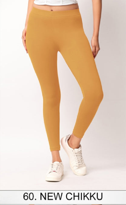 Ankle length Cotton+Lycra stretchable leggings.499/- For 3 Pieces