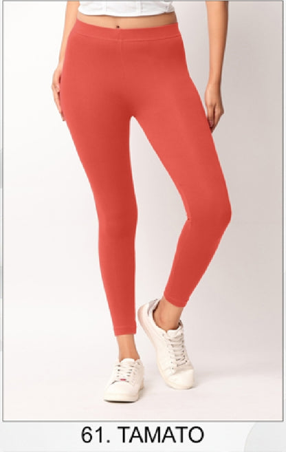 Ankle length Cotton+Lycra stretchable leggings.499/- For 3 Pieces