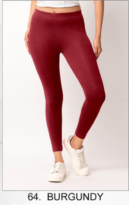 Ankle length Cotton+Lycra stretchable leggings.499/- For 3 Pieces