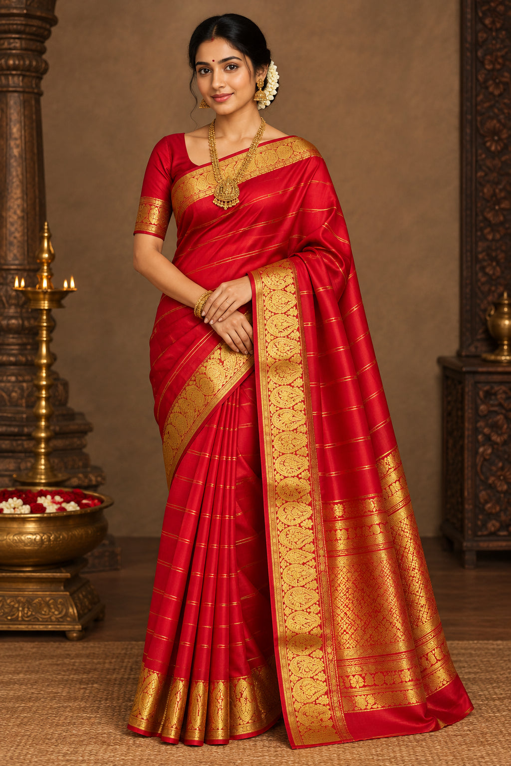 Pure Mysore Silk Saree ( 60 Grams )