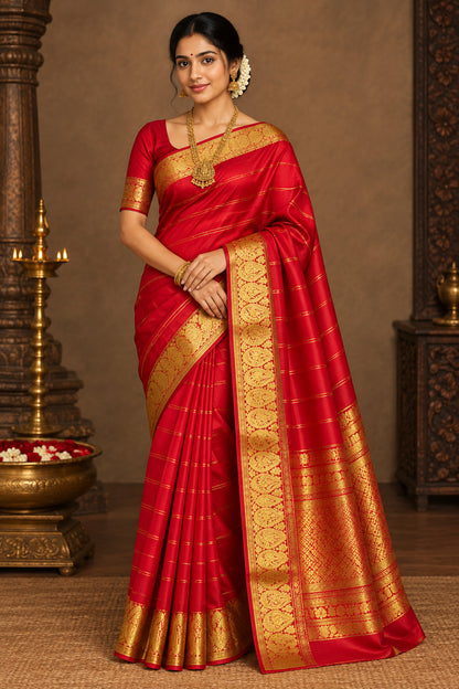 Pure Mysore Silk Saree ( 60 Grams )
