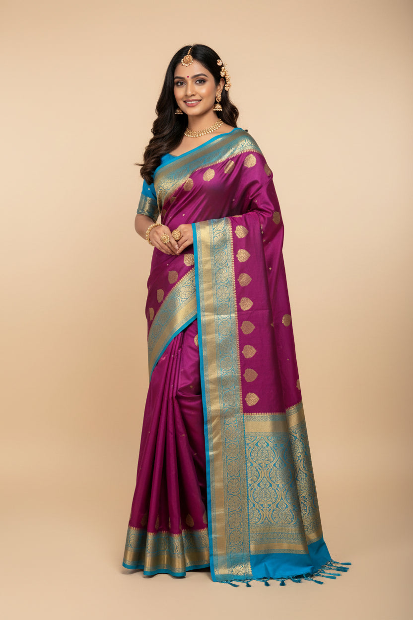 Pure Mysore Silk Saree ( 60 Grams )