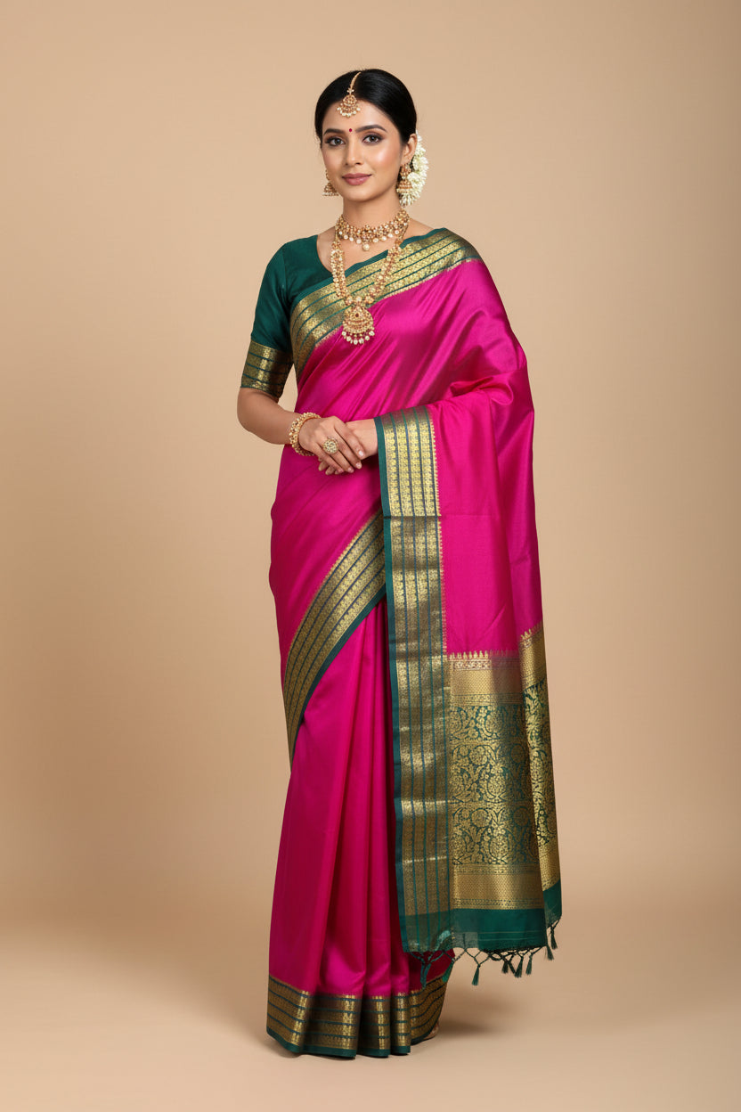 Pure Mysore Silk Saree ( 60 Grams )