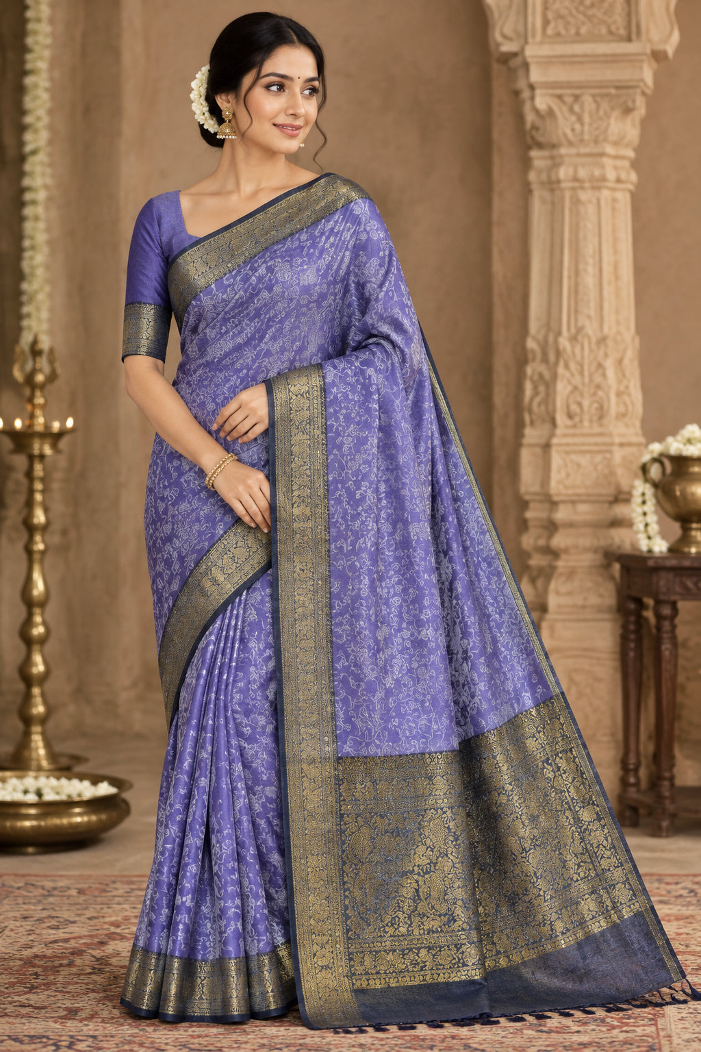 Artificial / Mix Crape Sarees