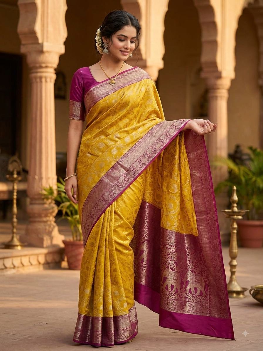 Kanchi Mix Silk Saree