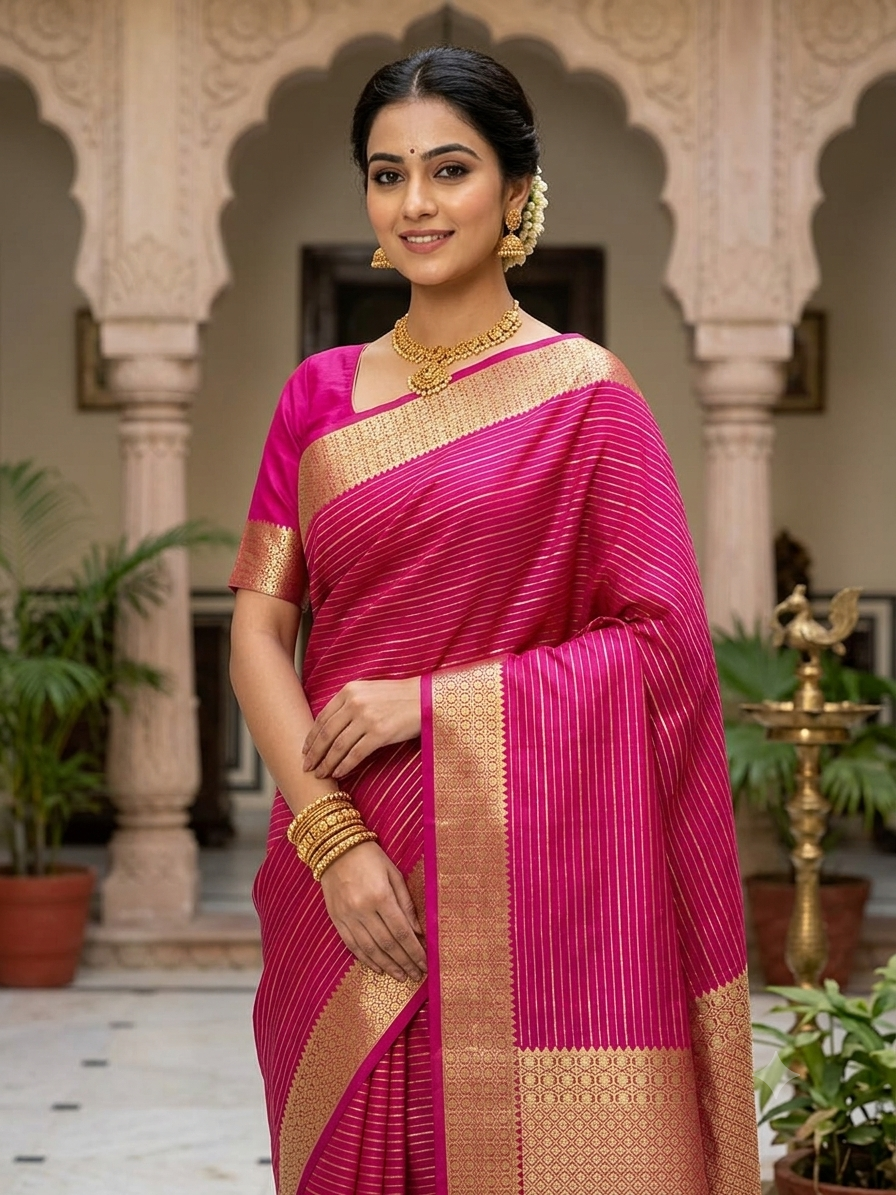 Pure Mysore Silk Saree ( 60 Grams )
