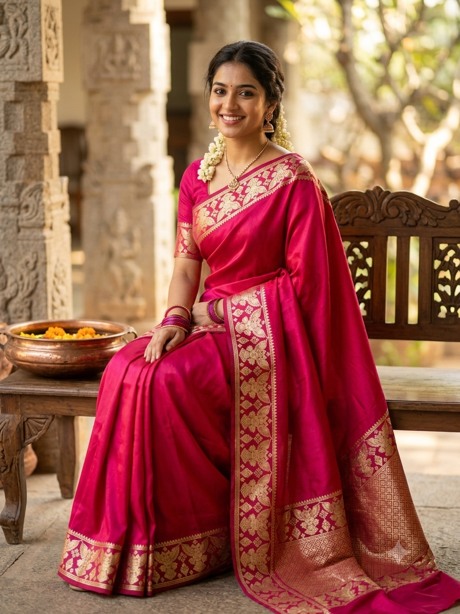 Pure Mysore Silk Saree.