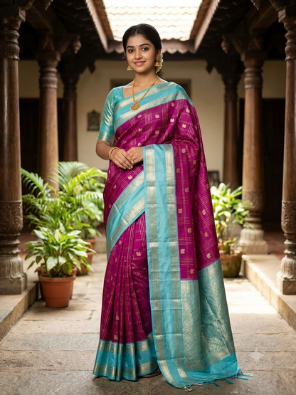 Kanchi Mix Silk Saree