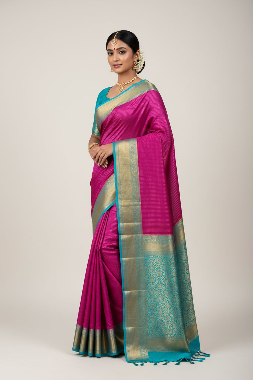 Pure Mysore Silk Saree ( 60 Grams )