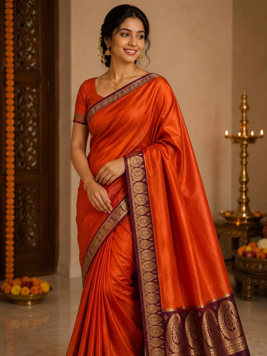 Pure Mysore Silk Saree.