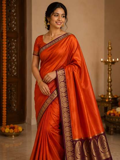 Pure Mysore Silk Saree.