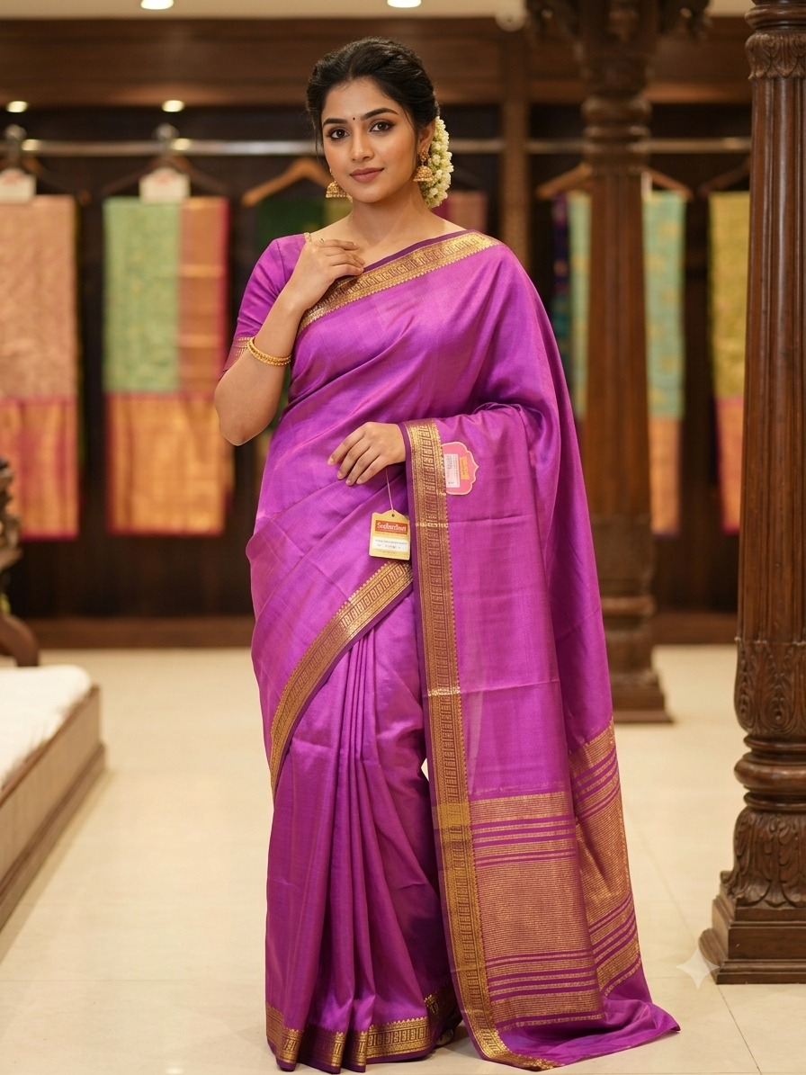 Pure Mysore Silk Saree ( 60 Grams )