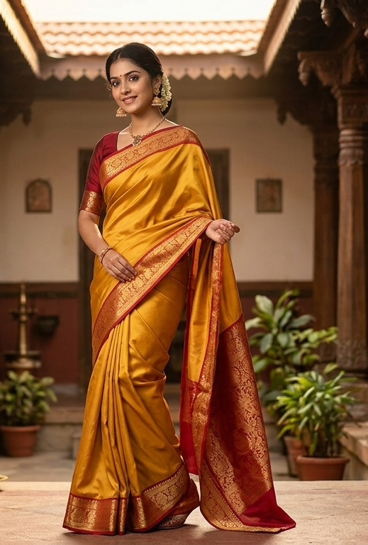 Pure Mysore Silk Saree ( 60 Grams )