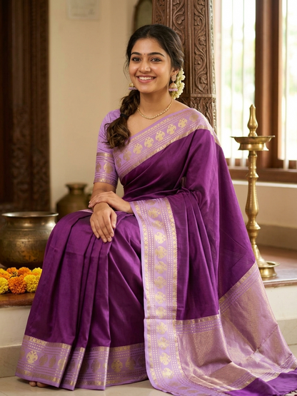 Pure Mysore Silk Saree.