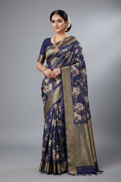 Pure Linen Silk Saree.