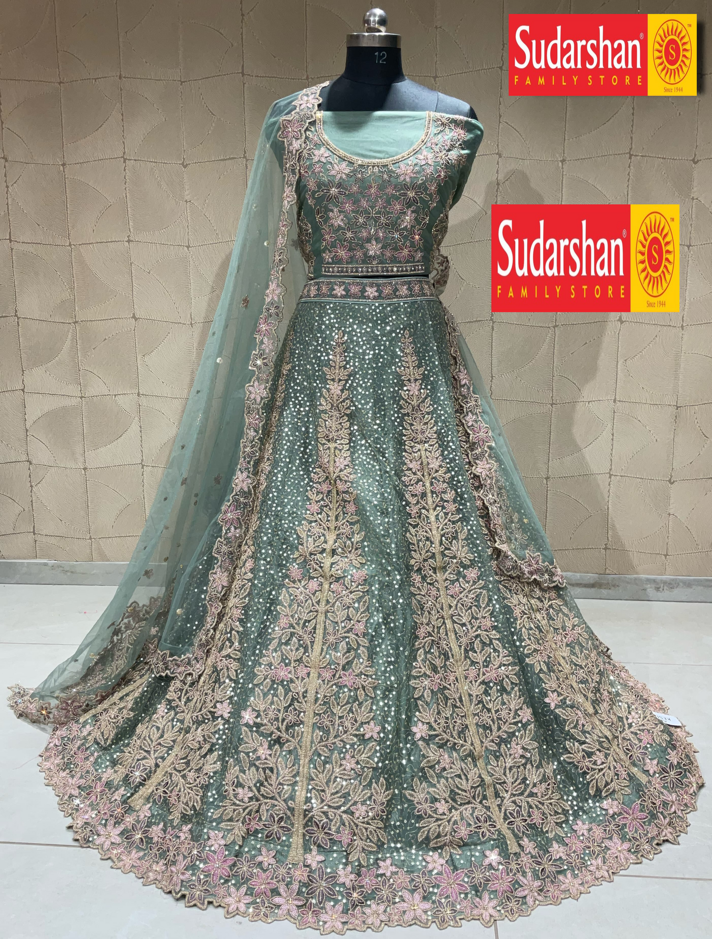 New Semi Stitiched Netted Lehenga Choli