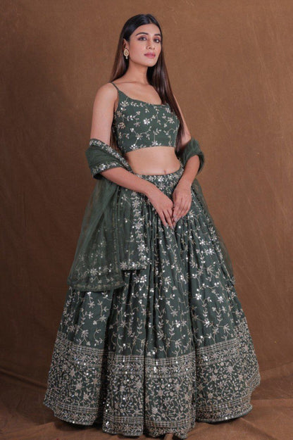 Latest Semi Stitched GeorgetteLehenga Choli With Dupatta.
