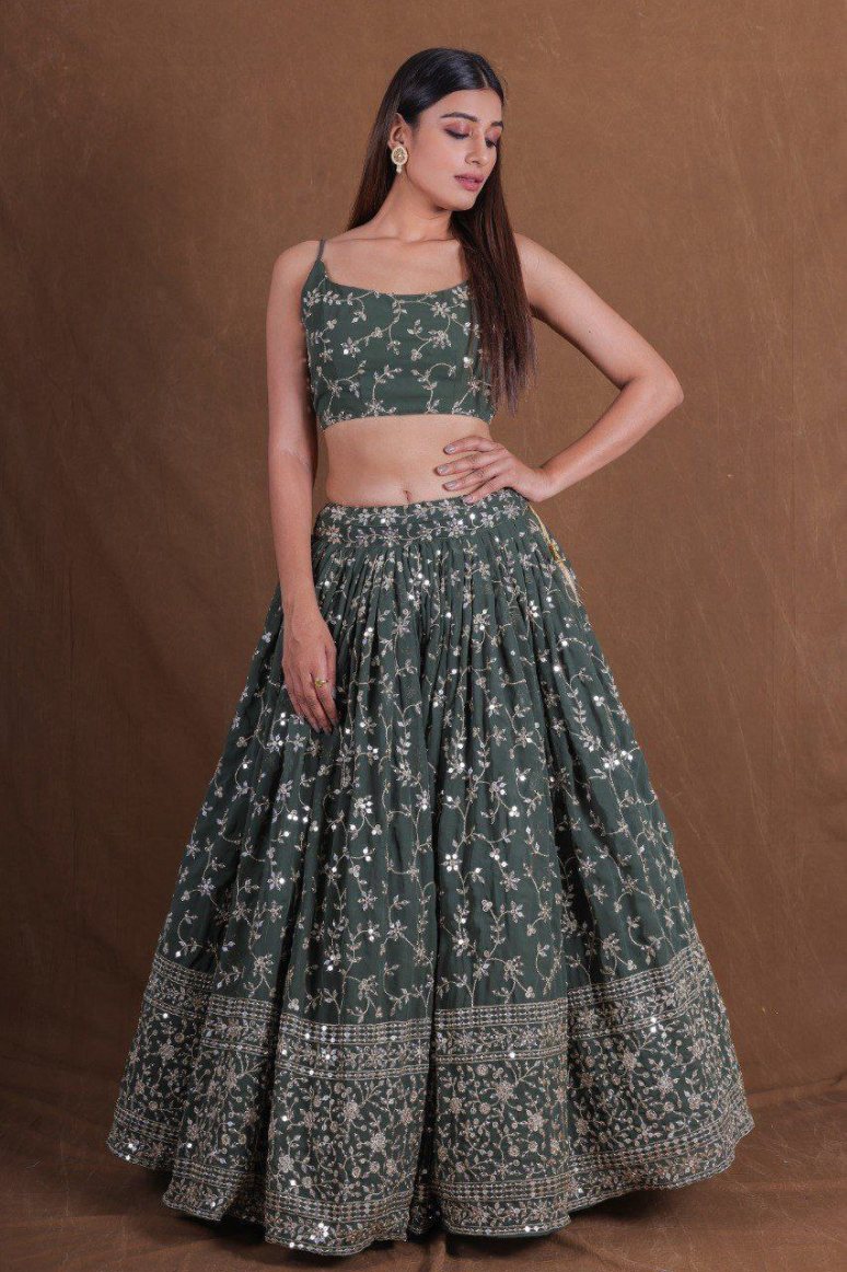 Latest Semi Stitched GeorgetteLehenga Choli With Dupatta.