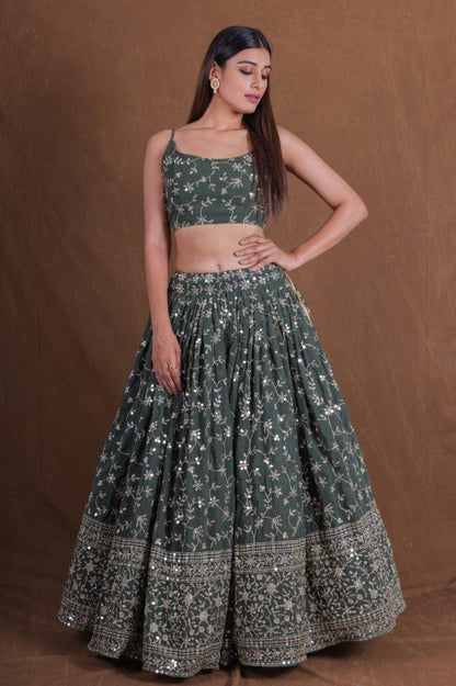 Latest Semi Stitched GeorgetteLehenga Choli With Dupatta.