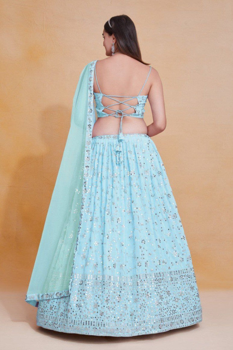 Latest Semi Stitched GeorgetteLehenga Choli With Dupatta.