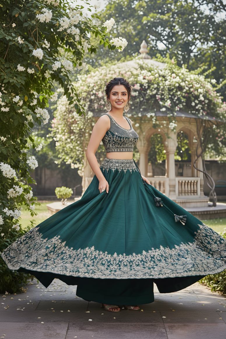 Latest Semi Stitched GeorgetteLehenga Choli With Dupatta.