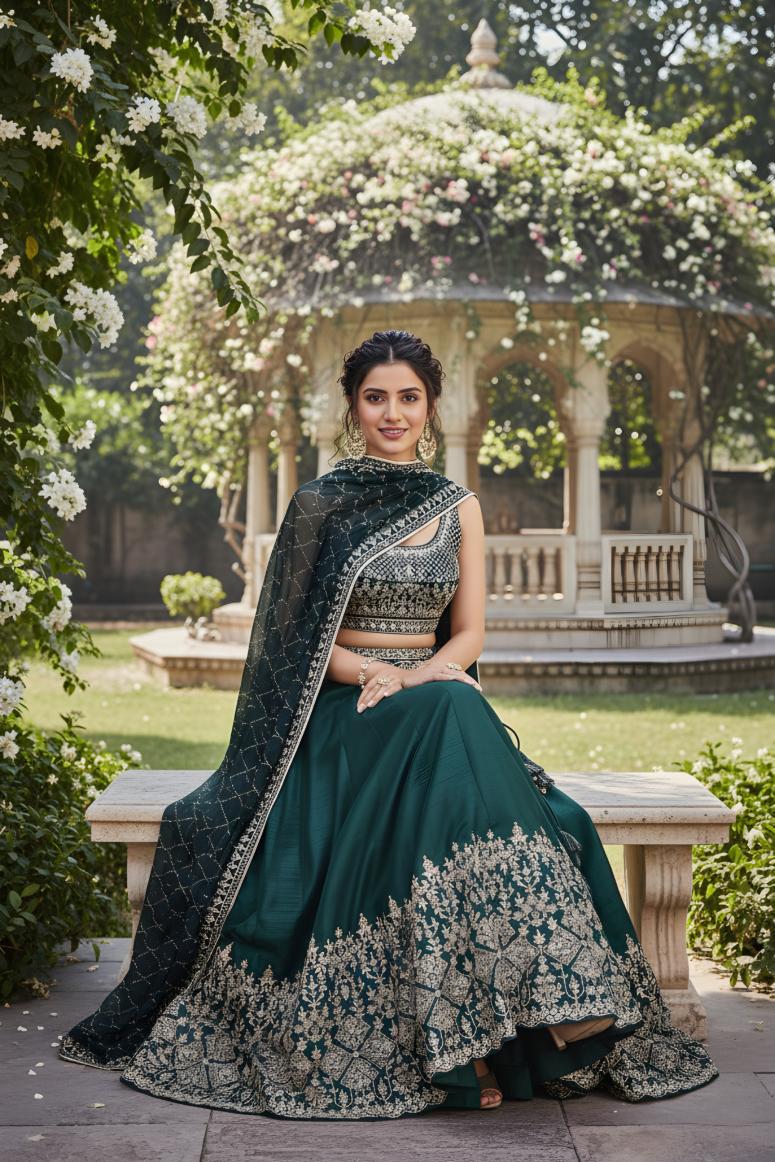 Latest Semi Stitched GeorgetteLehenga Choli With Dupatta.