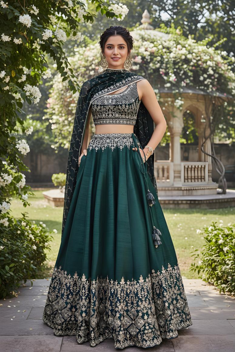 Latest Semi Stitched GeorgetteLehenga Choli With Dupatta.