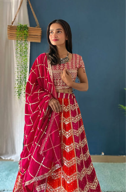 Latest Semi Stitched GeorgetteLehenga Choli With Dupatta.