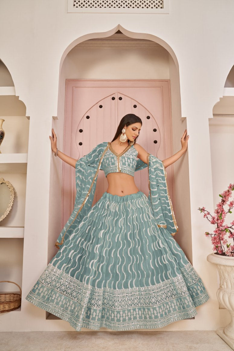 Latest Semi Stitched Lehenga Choli With Dupatta.