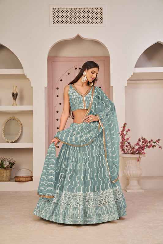 Latest Semi Stitched Lehenga Choli With Dupatta.