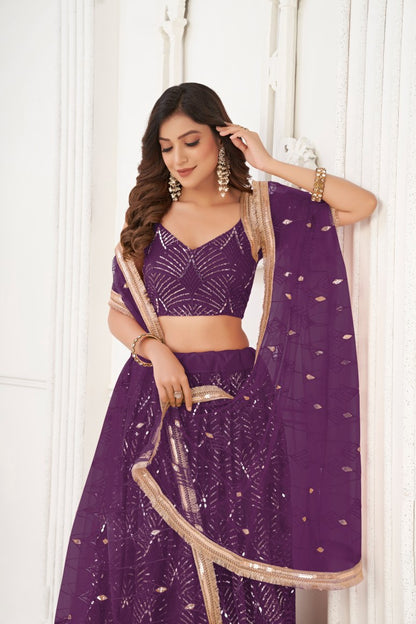 Latest Semi Stitched Lehenga Choli With Dupatta.