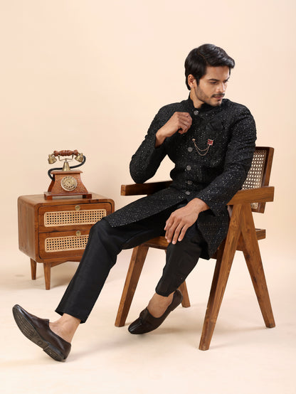 Traditional Embroidered Indo Westren Kurta Set For Men