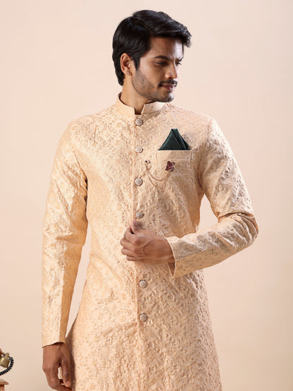 Traditional Embroidered Indo Westren Kurta Set For Men