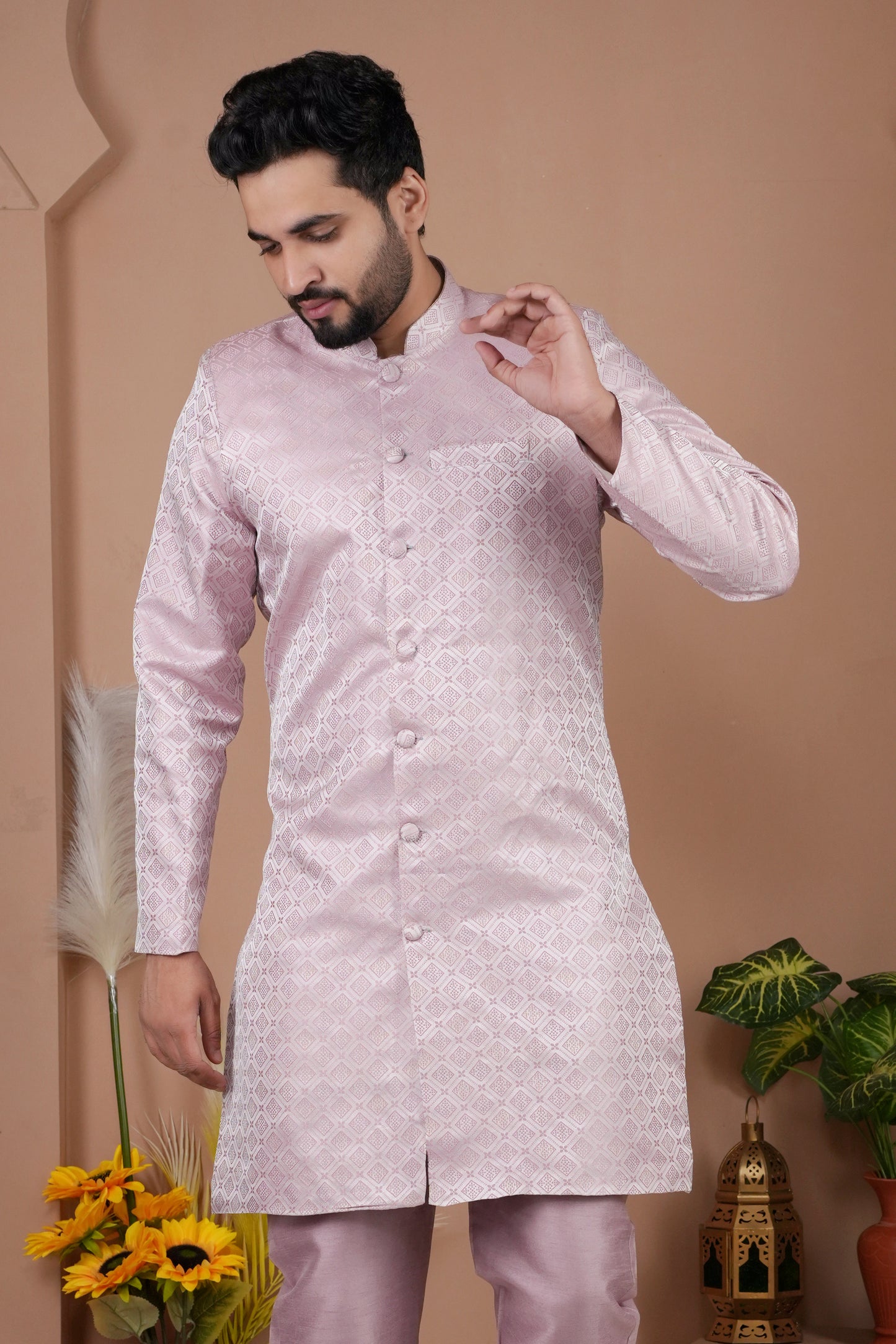 Traditional Indo Westren Kurta Set For Men