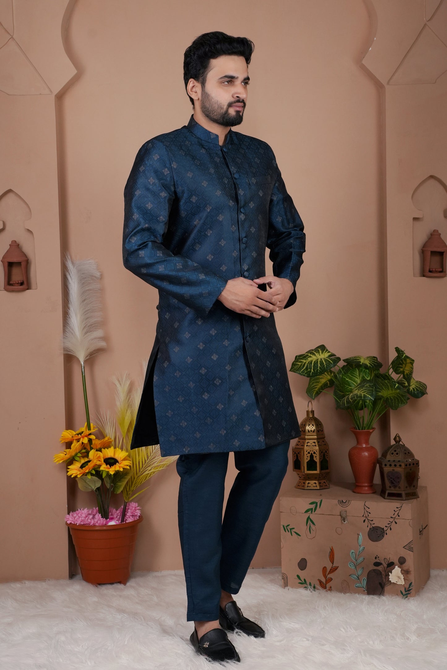 Traditional Indo Westren Kurta Set For Men