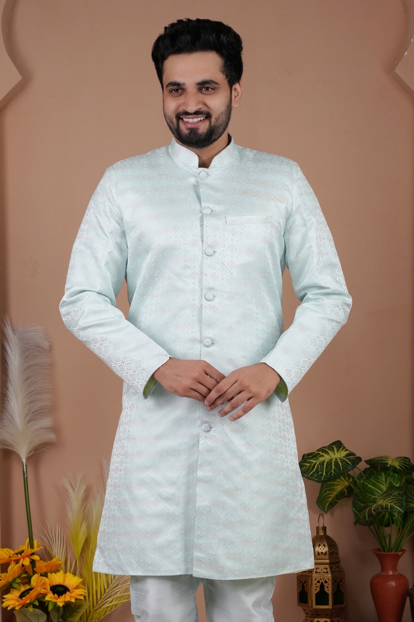 Traditional Indo Westren Kurta Set For Men
