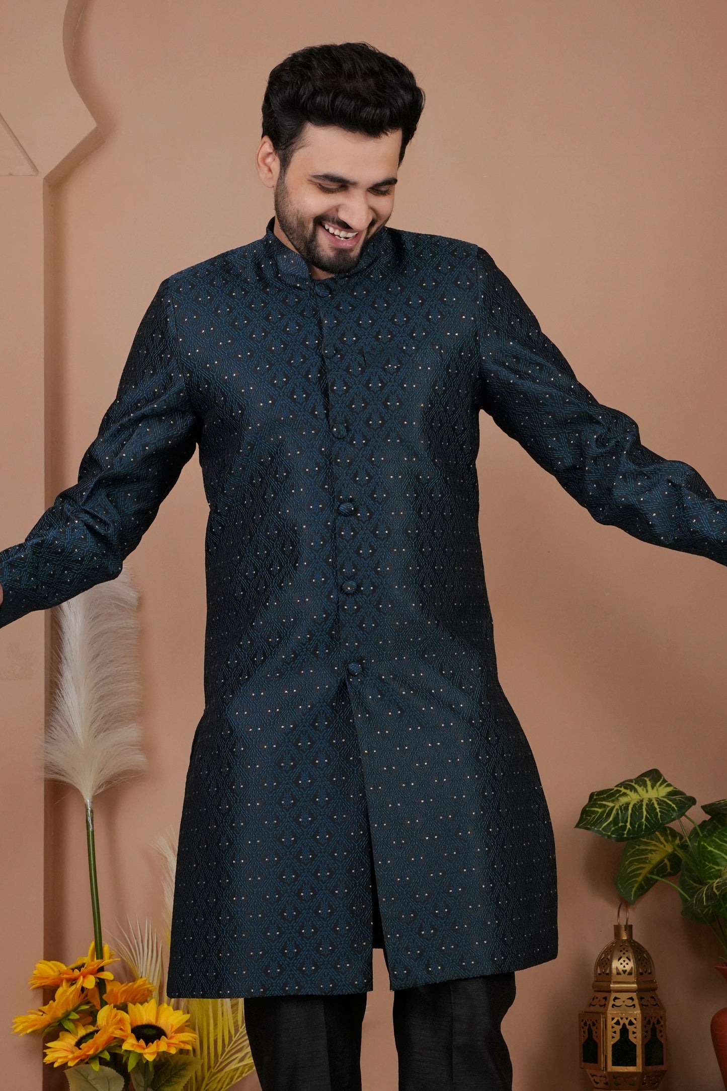 Traditional Indo Westren Kurta Set For Men