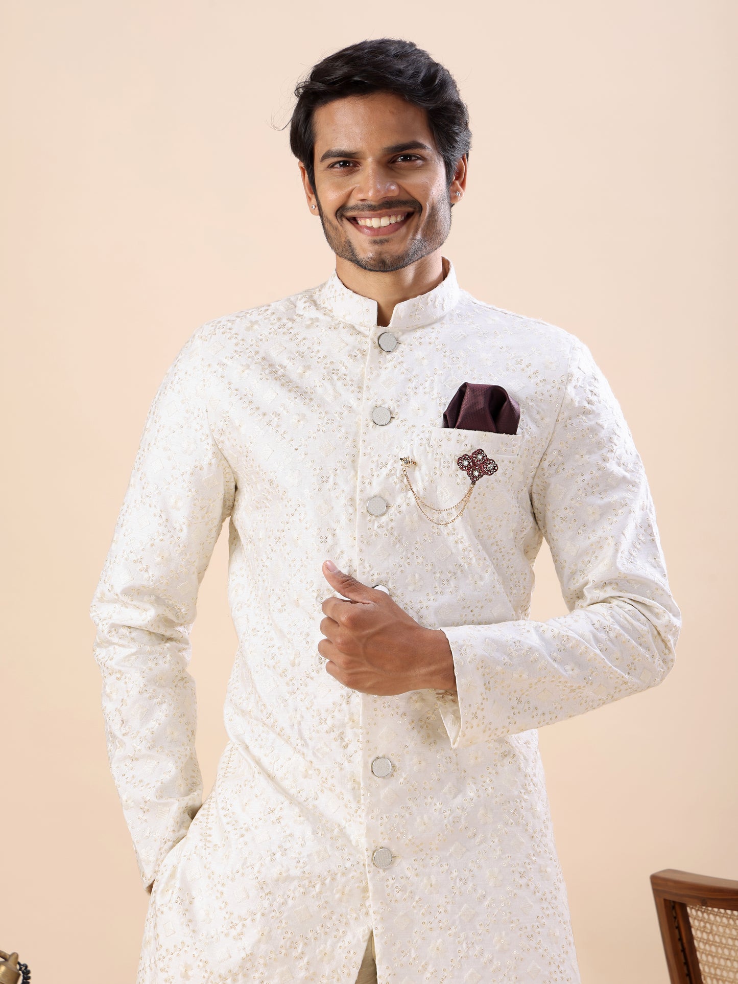 Traditional Indo Westren Kurta Set For Men