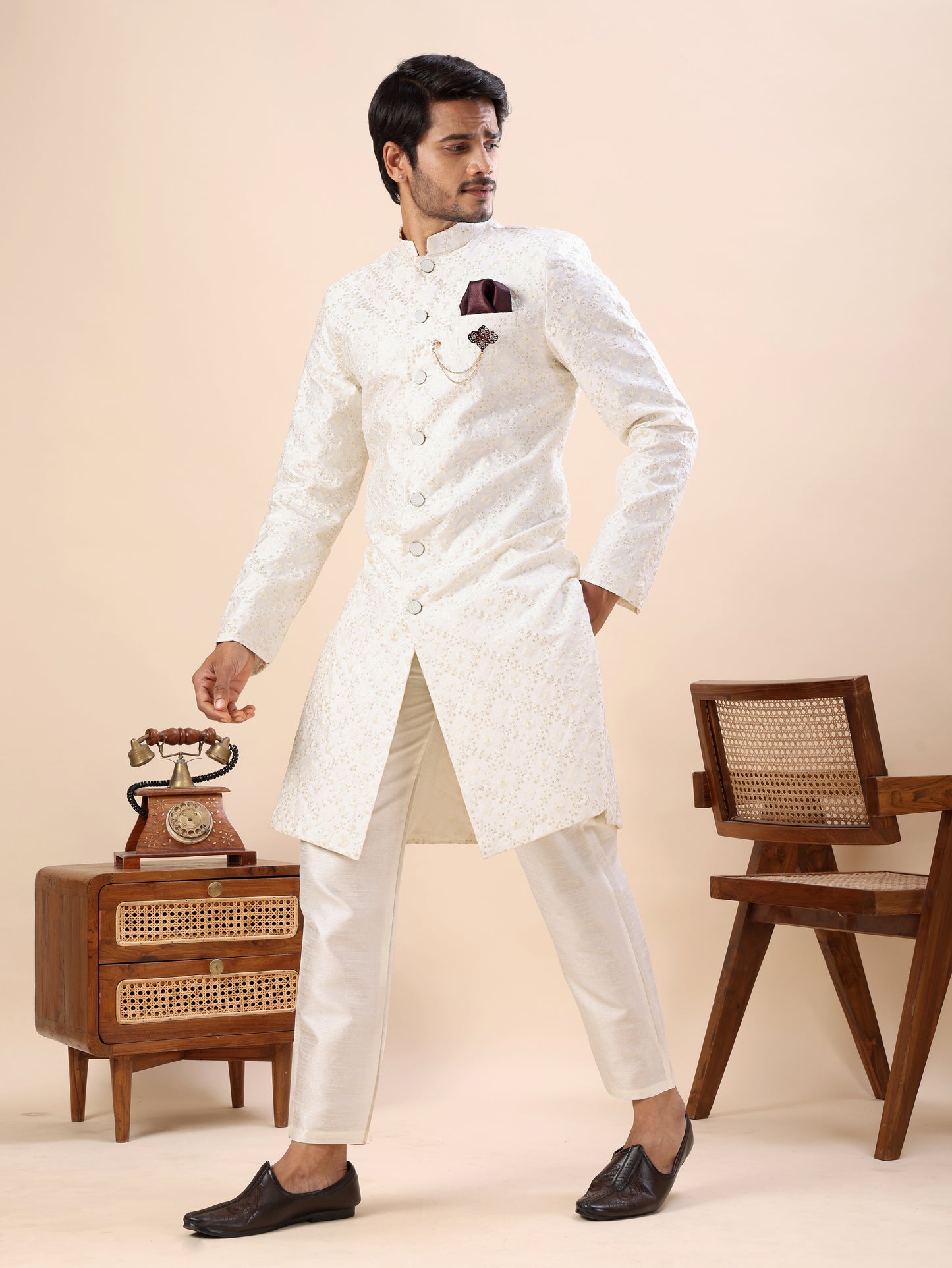 Traditional Indo Westren Kurta Set For Men