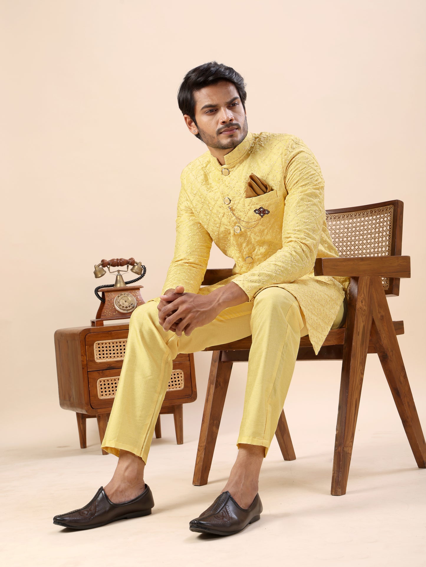 Traditional Indo Westren Kurta Set For Men