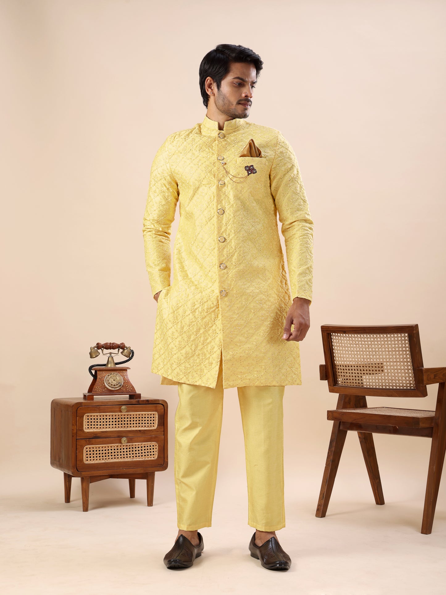 Traditional Indo Westren Kurta Set For Men