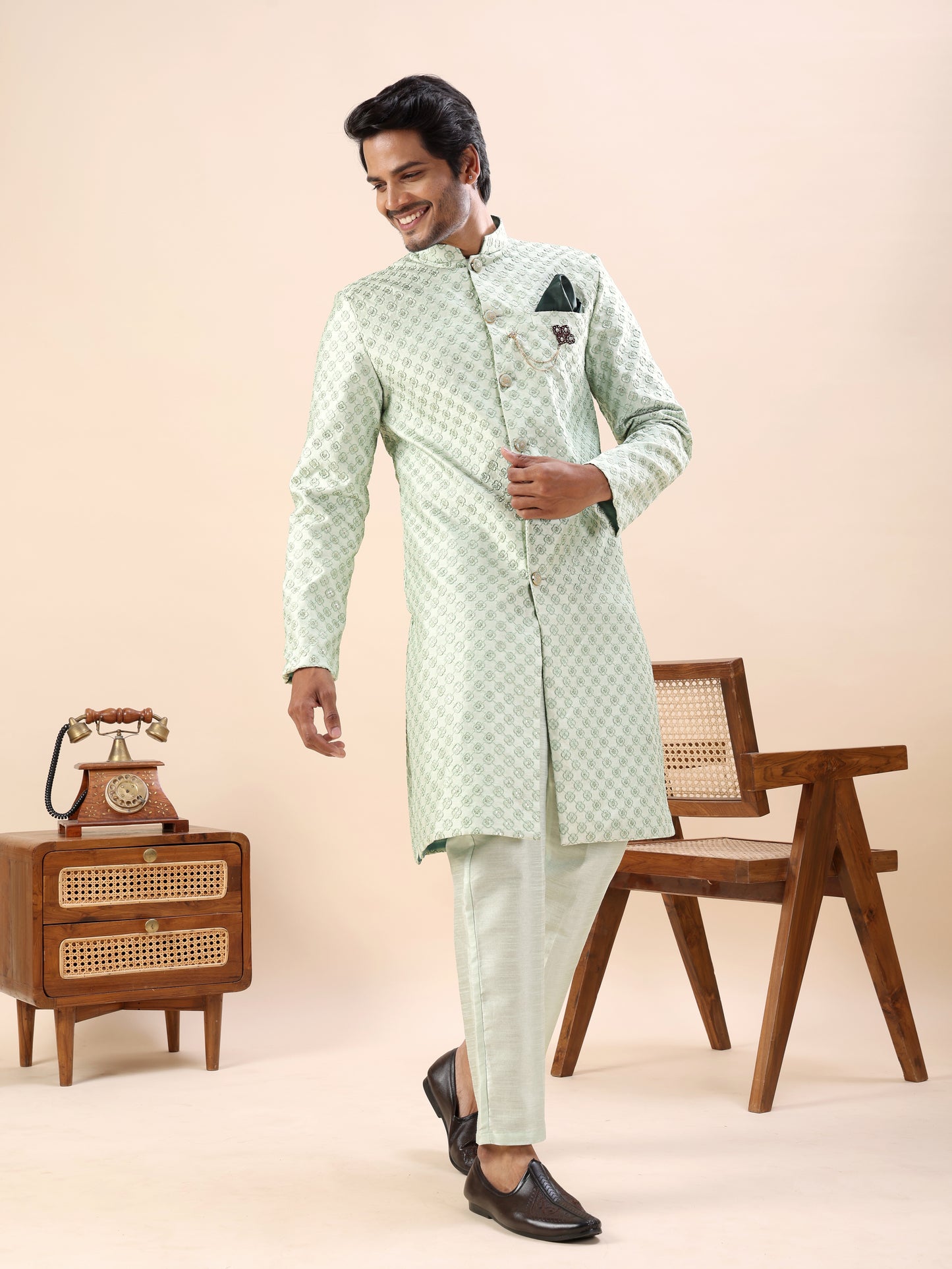 Traditional Indo Westren Kurta Set For Men