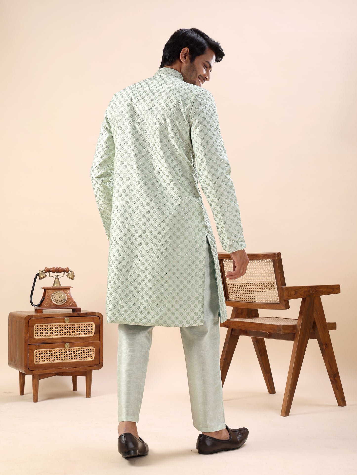 Traditional Indo Westren Kurta Set For Men