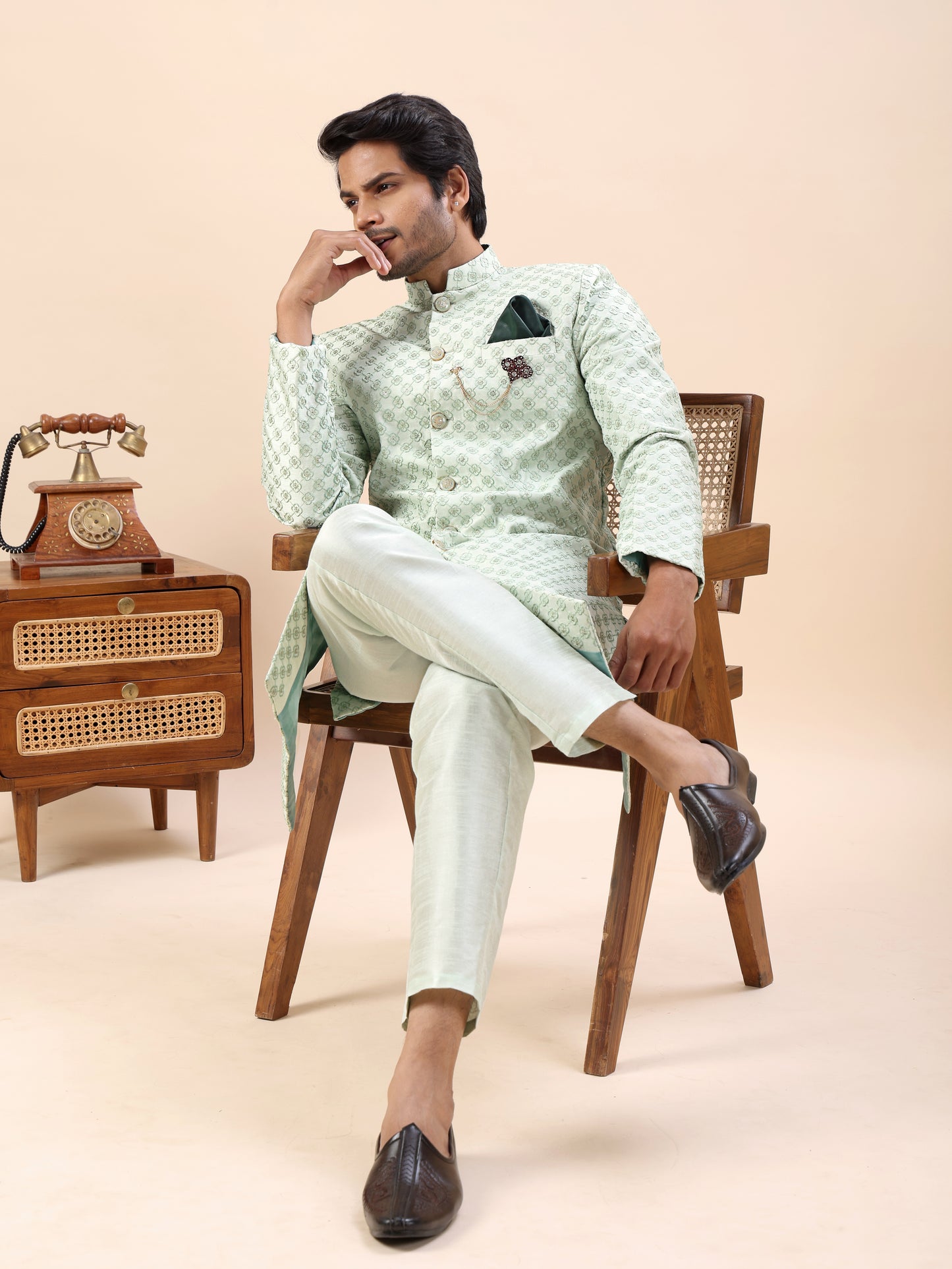 Traditional Indo Westren Kurta Set For Men