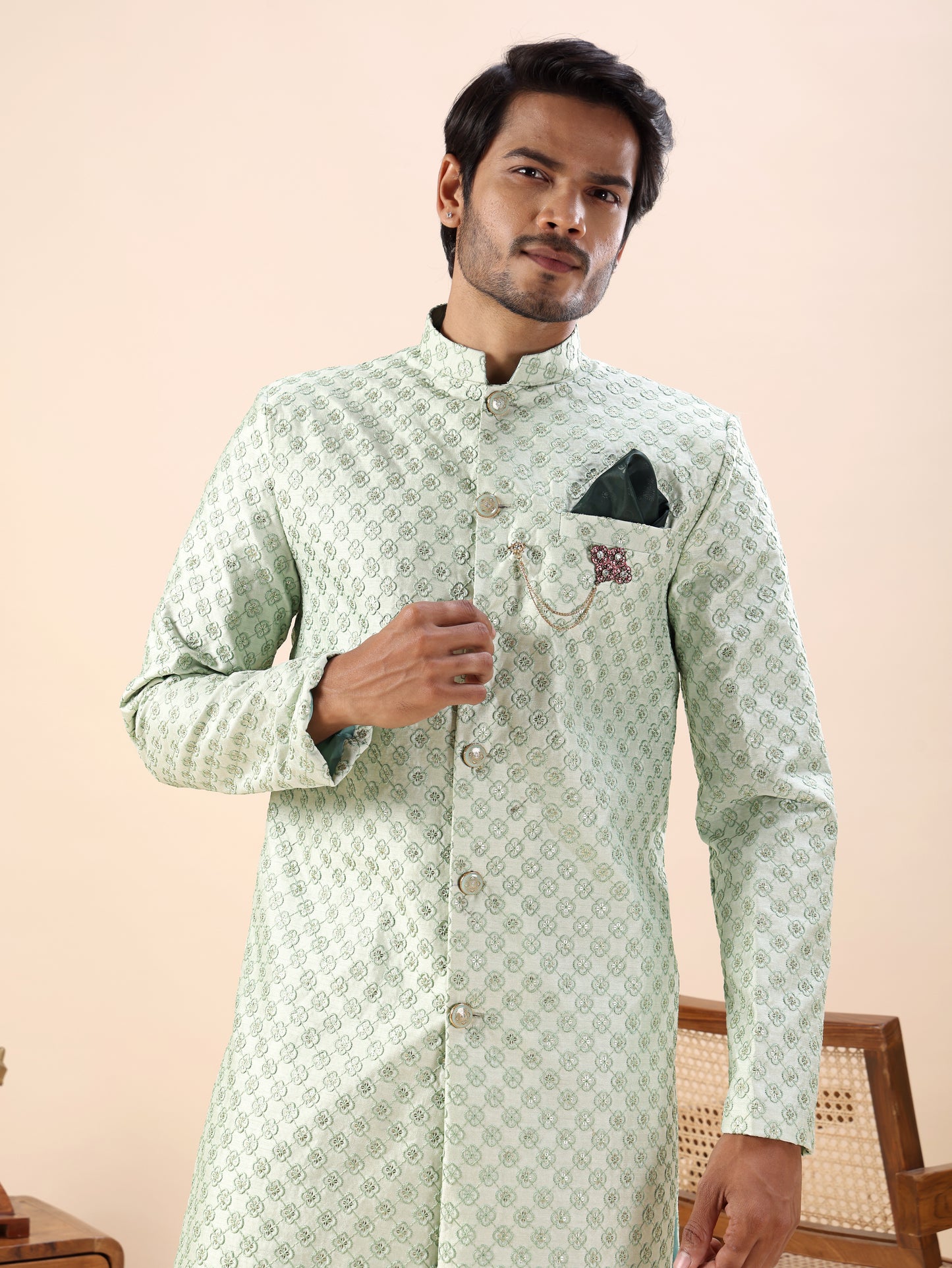 Traditional Indo Westren Kurta Set For Men
