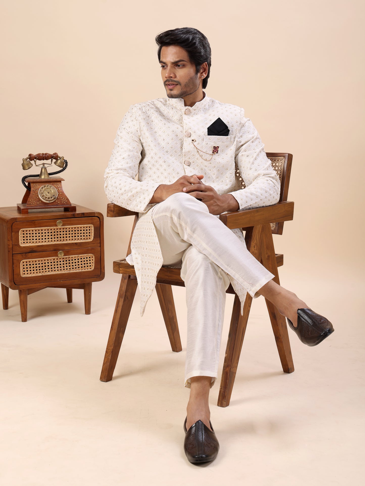 Traditional Indo Westren Kurta Set For Men