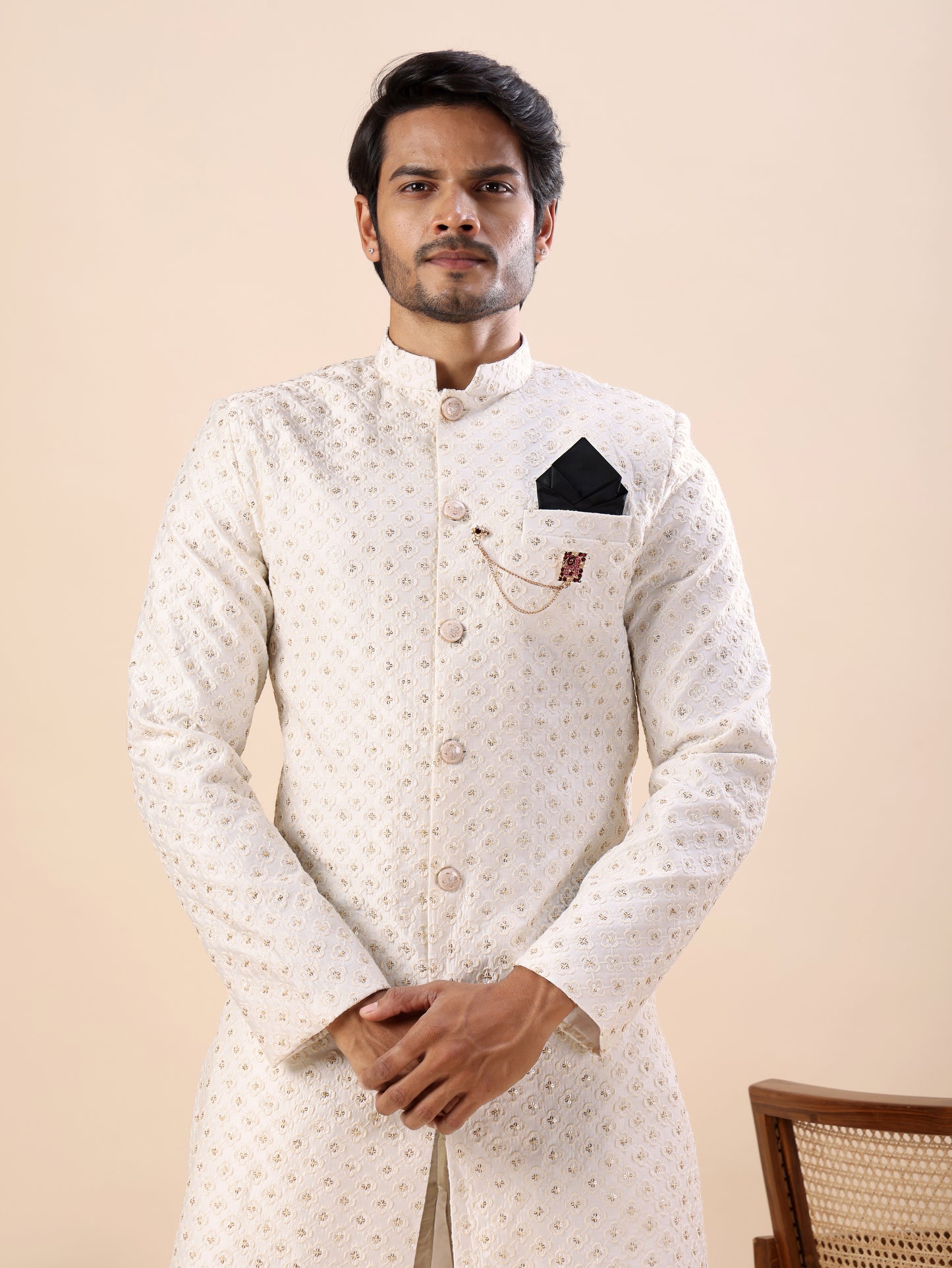 Traditional Indo Westren Kurta Set For Men