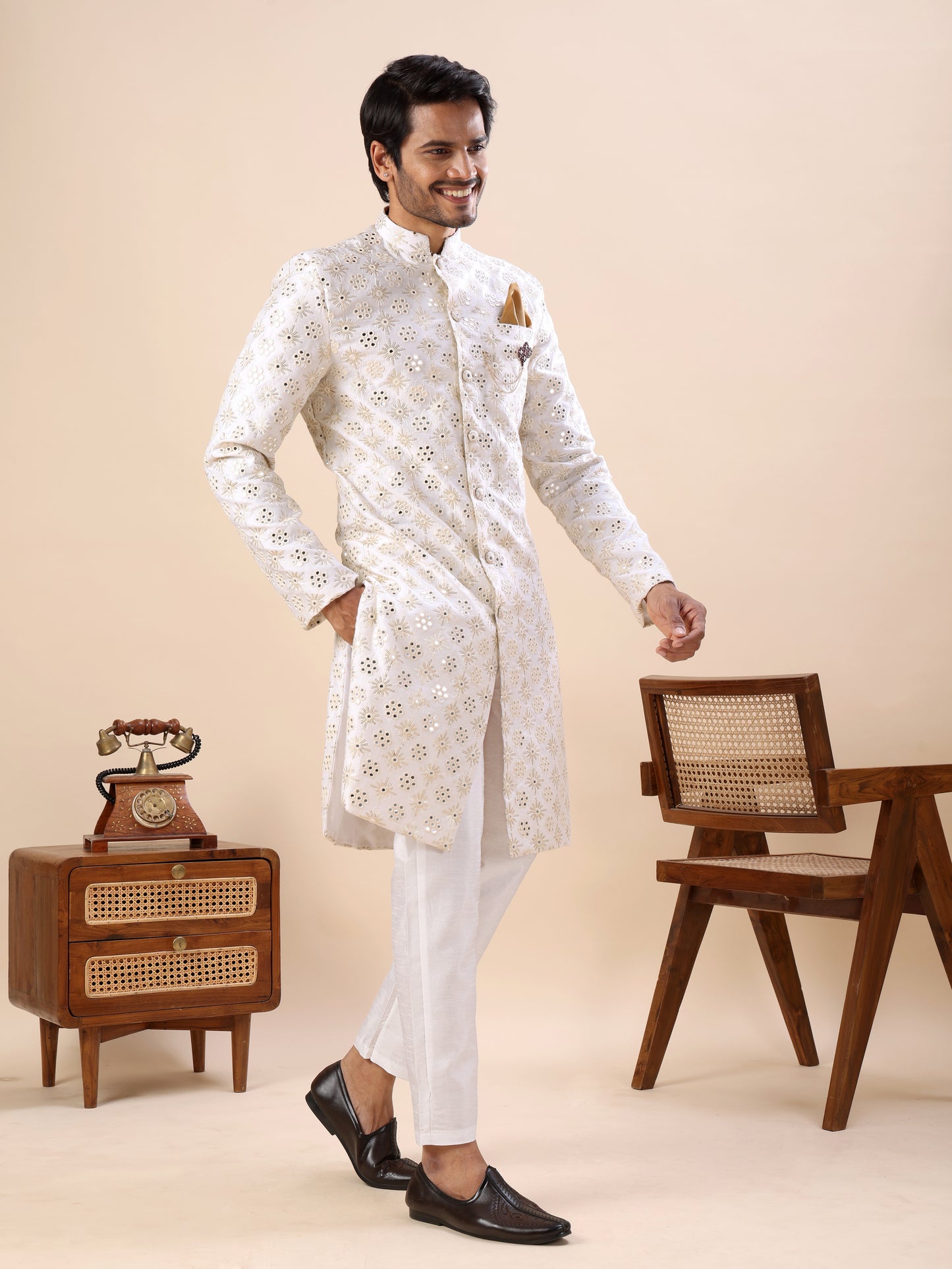Traditional Indo Westren Kurta Set For Men