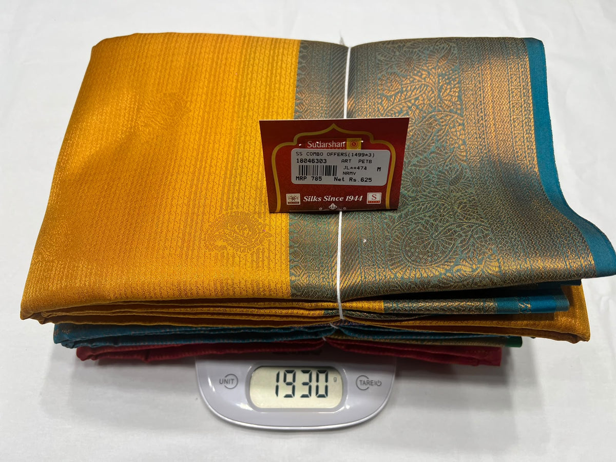 Combo Offer Get 3  Art Silk Saree's At 1499 /-