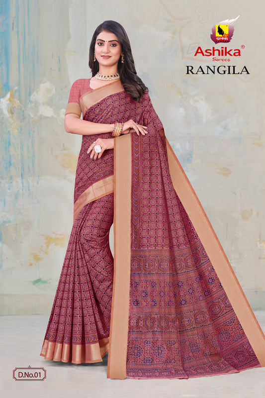 Gadwal Cotton Silk Saree with Digital Print